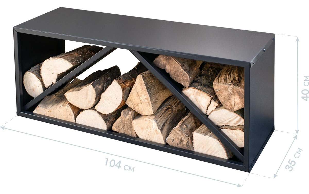Westmann Adam L Kaminholzregal – Stahl – 1040 × 400 × 345 mm