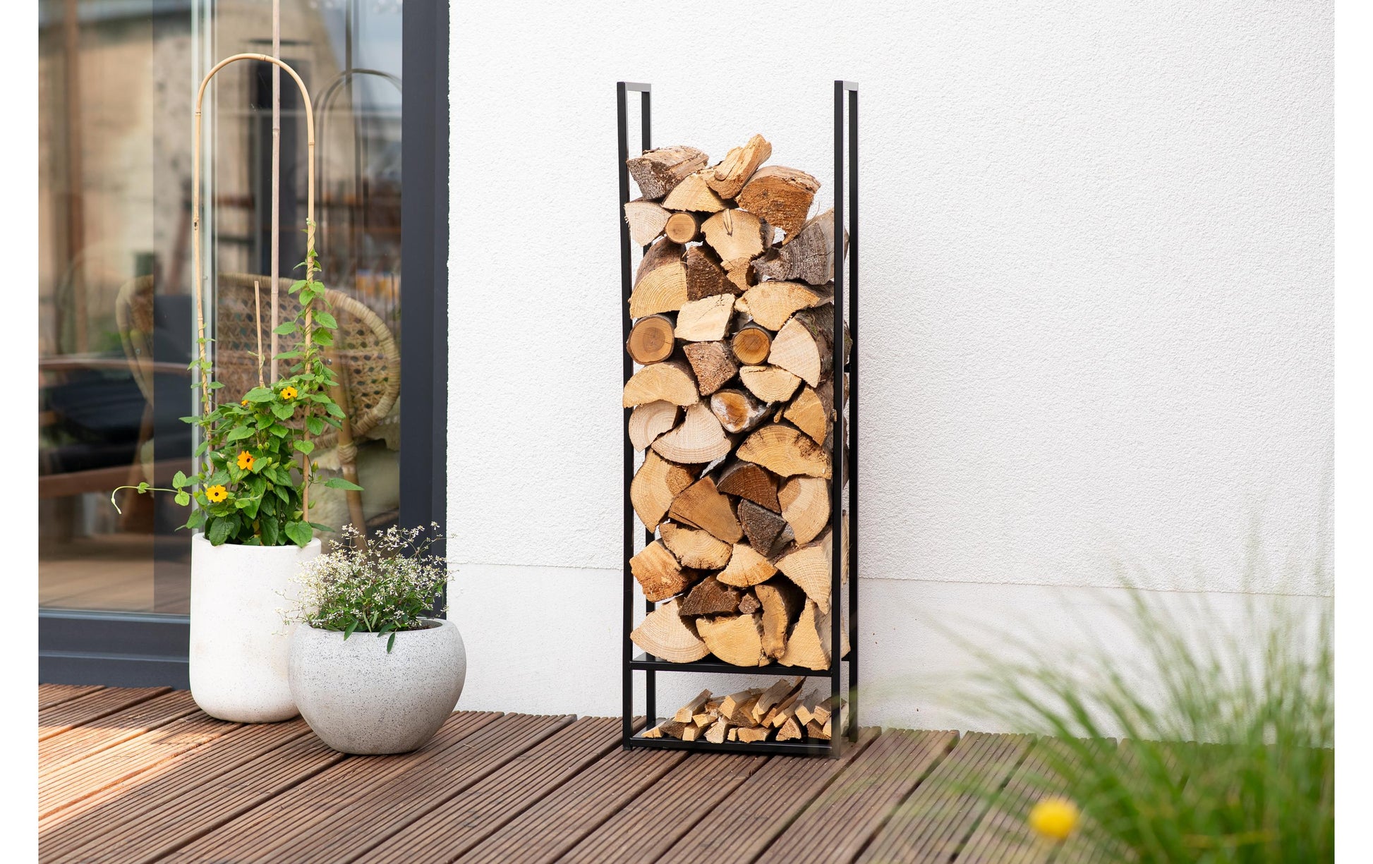 Westmann Kaminholzregal – freistehend – 40 × 20 × 120 cm – Stahl