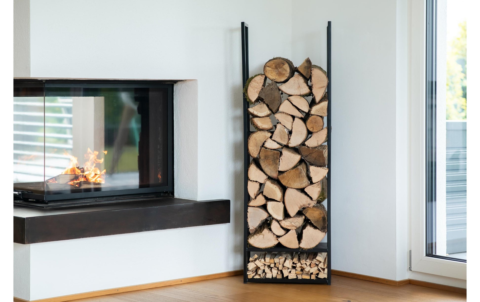 Westmann Kaminholzregal – freistehend – 40 × 20 × 120 cm – Stahl