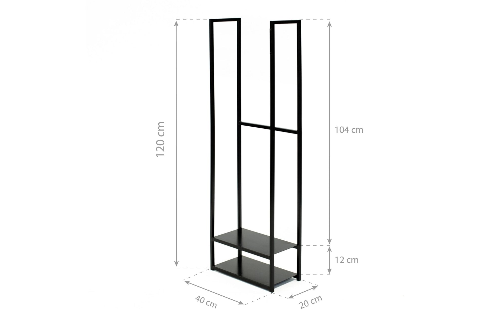 Westmann Kaminholzregal – freistehend – 40 × 20 × 120 cm – Stahl