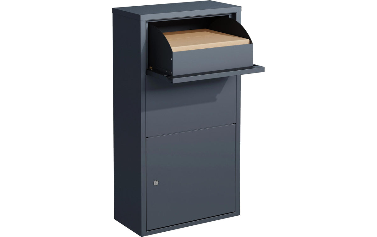 Westmann Pollux Briefkasten mit Paketbox – Edelstahl/Stahl – Anthrazit – 440 × 820 × 220 mm