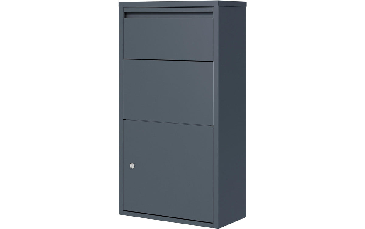 Westmann Pollux Briefkasten mit Paketbox – Edelstahl/Stahl – Anthrazit – 440 × 820 × 220 mm