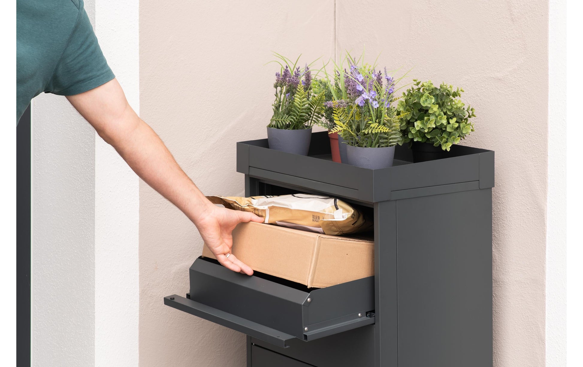 Westmann Piet Aufbewahrungsbox – Stahl – Anthrazit – 500 × 1050 × 370 mm