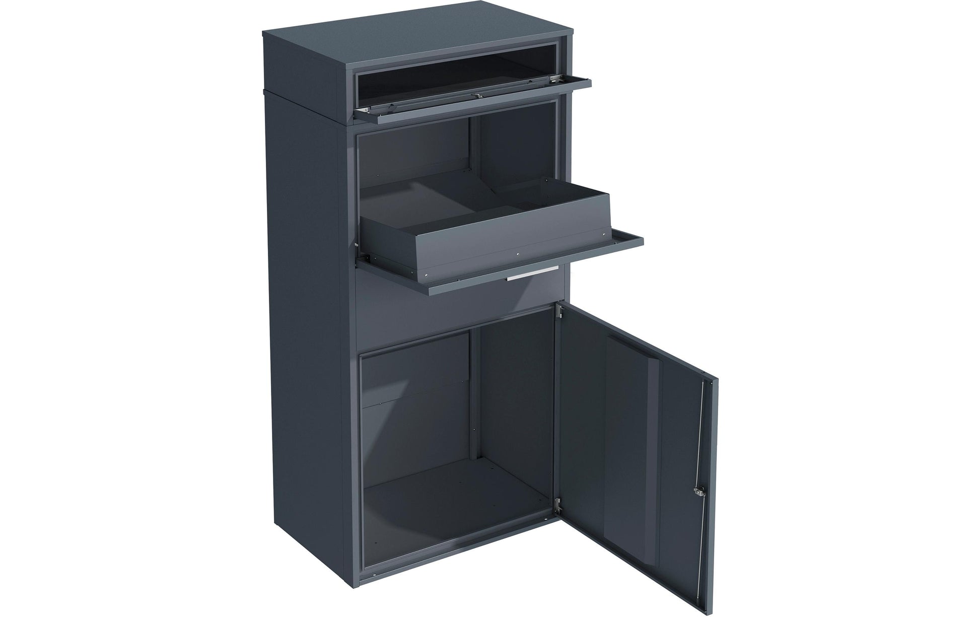 Westmann Pavo Aufbewahrungsbox – Stahl – Anthrazit – 450 × 1280 × 720 mm