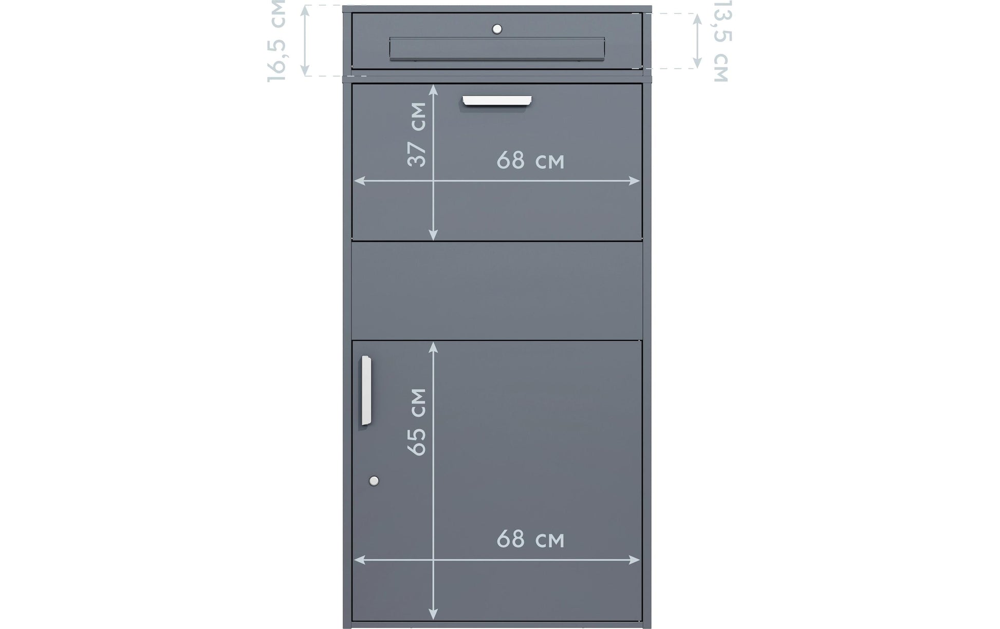 Westmann Pavo Aufbewahrungsbox – Stahl – Anthrazit – 450 × 1280 × 720 mm