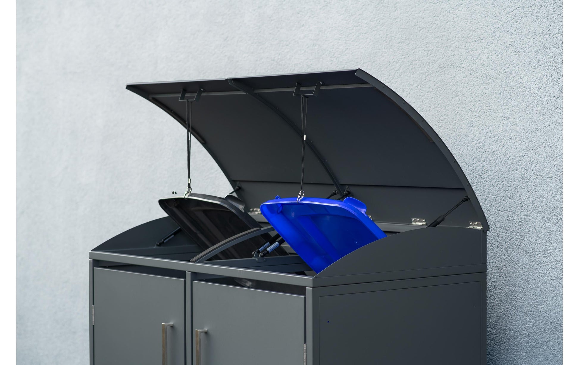 Westmann Moderna 2 Mülltonnenbox 480 l – Stahl – Anthrazit – 1390×1350×830 mm