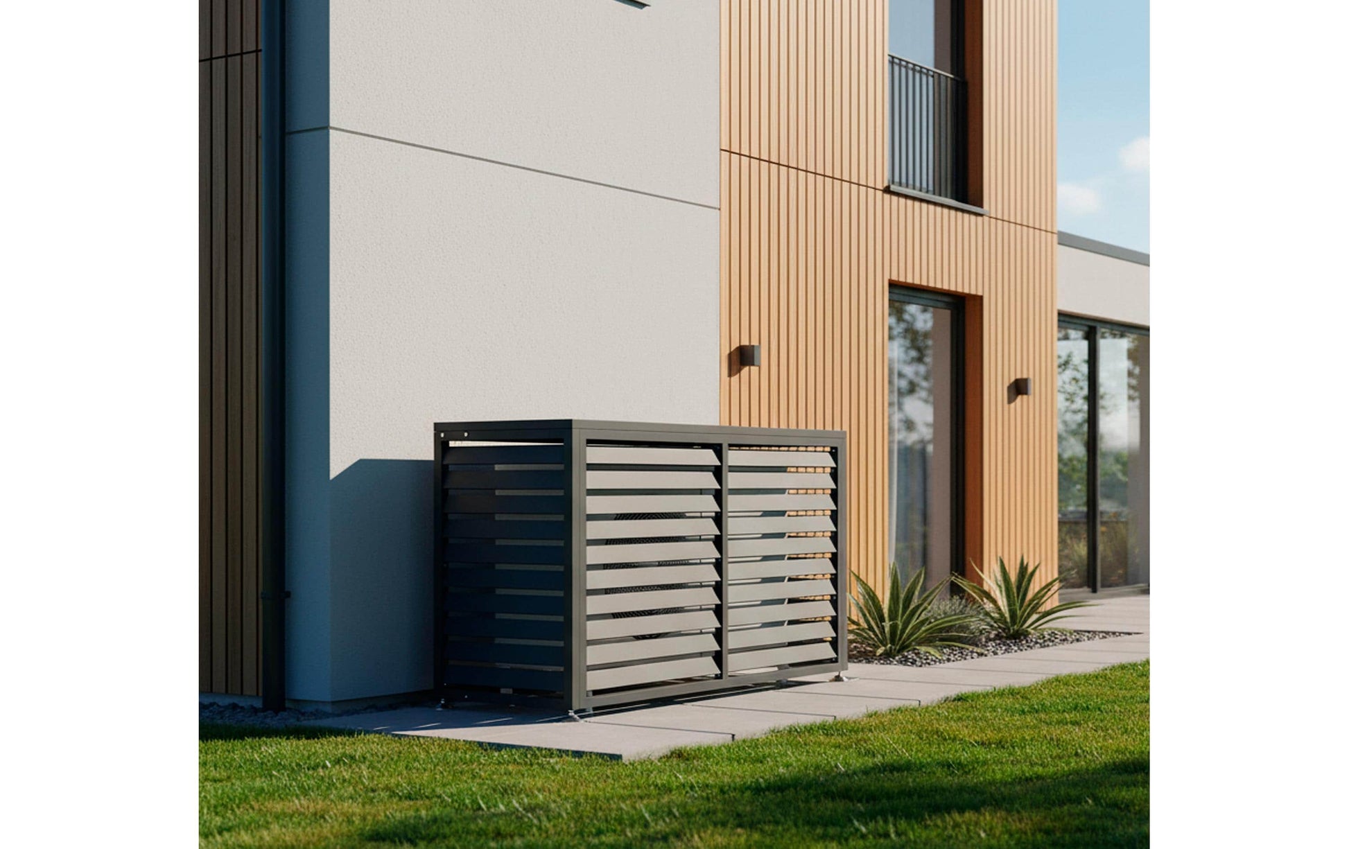 Westmann Verkleidung Wärmepumpe Boxa M – 140 × 56 × 97 cm, Stahl, Anthrazit, 760 l