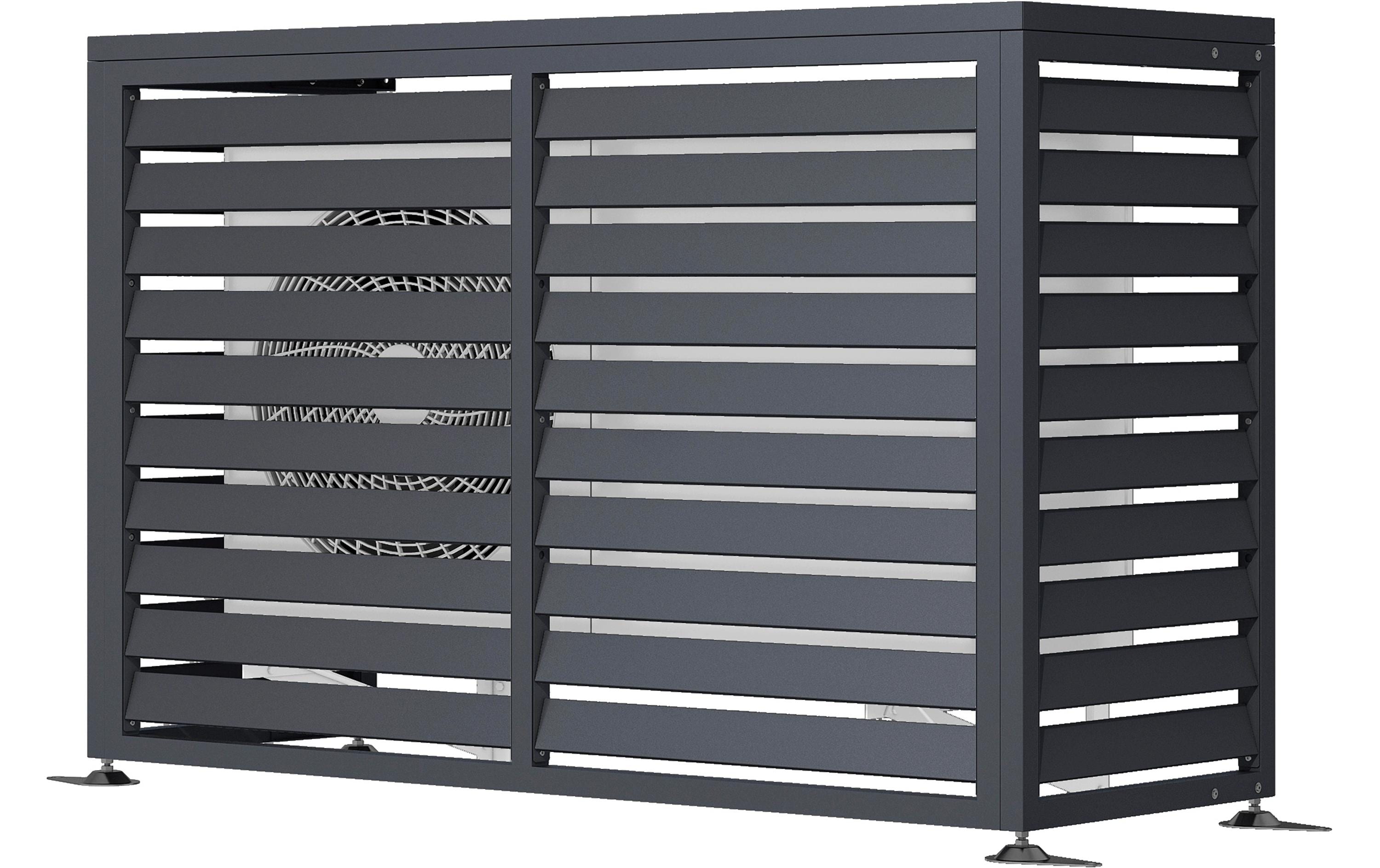 Westmann Verkleidung Wärmepumpe Boxa M – 140 × 56 × 97 cm, Stahl, Anthrazit, 760 l