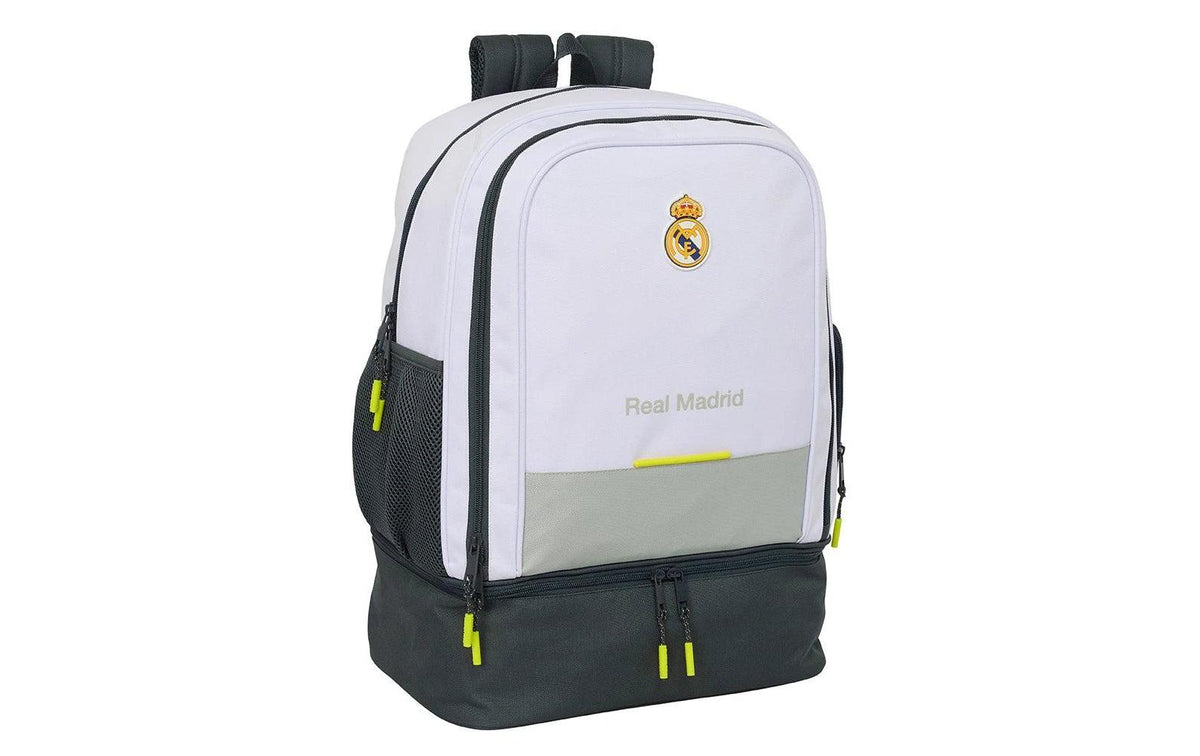 Safta Real Madrid Sportrucksack – 42 l, mit Schuhfach, Polyester – Grau/Weiss, 240 × 500 × 350 mm