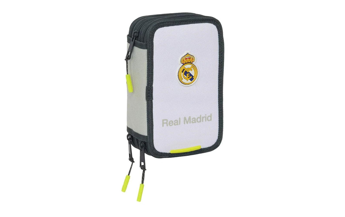 Safta Real Madrid – Schüleretui, 3 Klappen, gefüllt, mehrfarbig, Polyester, 12,5 × 5,5 × 19,5 cm