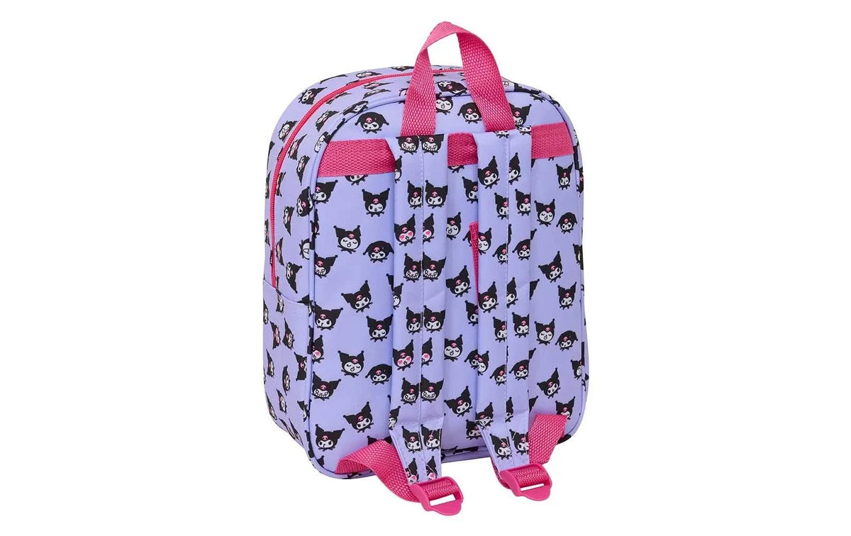 Safta Kindergartenrucksack Kuromi Hearts – Gepolsterte Schultergurte, Polyester – Pink/Lila, 100 × 270 × 220 mm