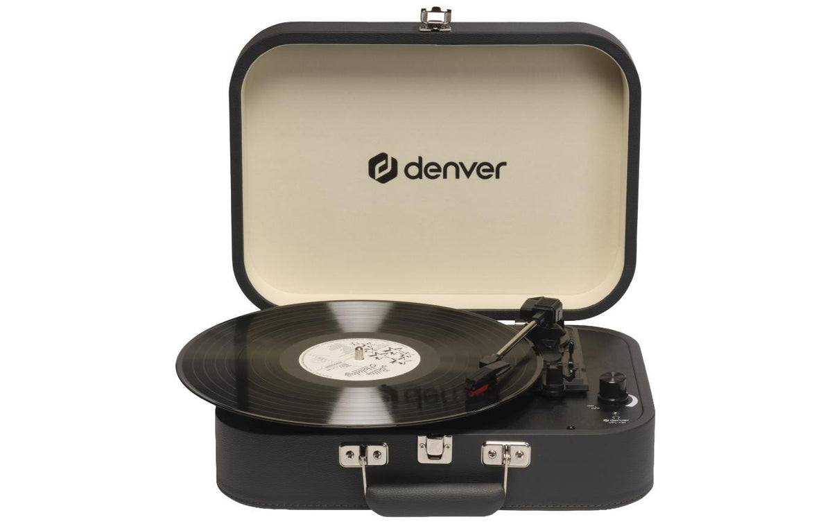 Denver VPL-130DGR – Plattenspieler (Riemenantrieb, halbautomatisch), Phono-Vorverstärker, 33⅓/45/78 U/min – Grau