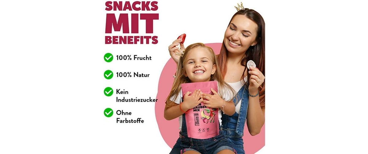 Kultsnack Feenzauber Mix Früchte Gefriergetrocknete Bananen & Erdbeeren, Glutenfrei – 150 g