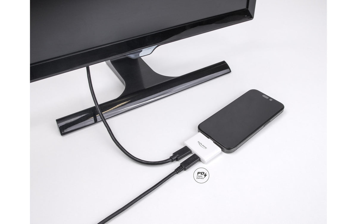 DeLOCK USB-C Adapter – USB-C Stecker zu Buchse, 10 Gbit/s, Thunderbolt-kompatibel, für Mac/iPad