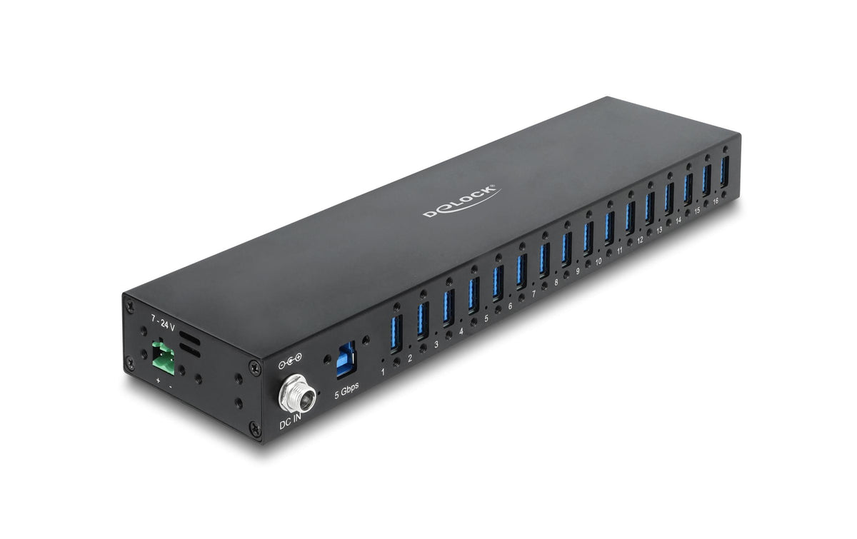 DeLOCK USB-Hub – USB-B, 16× USB-A, für Windows/Mac/Linux