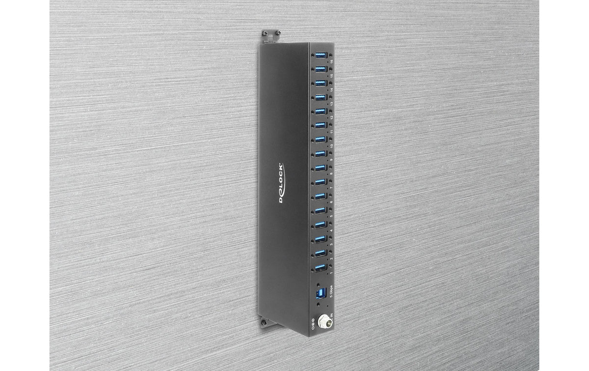 DeLOCK USB-Hub – USB-B, 16× USB-A, für Windows/Mac/Linux