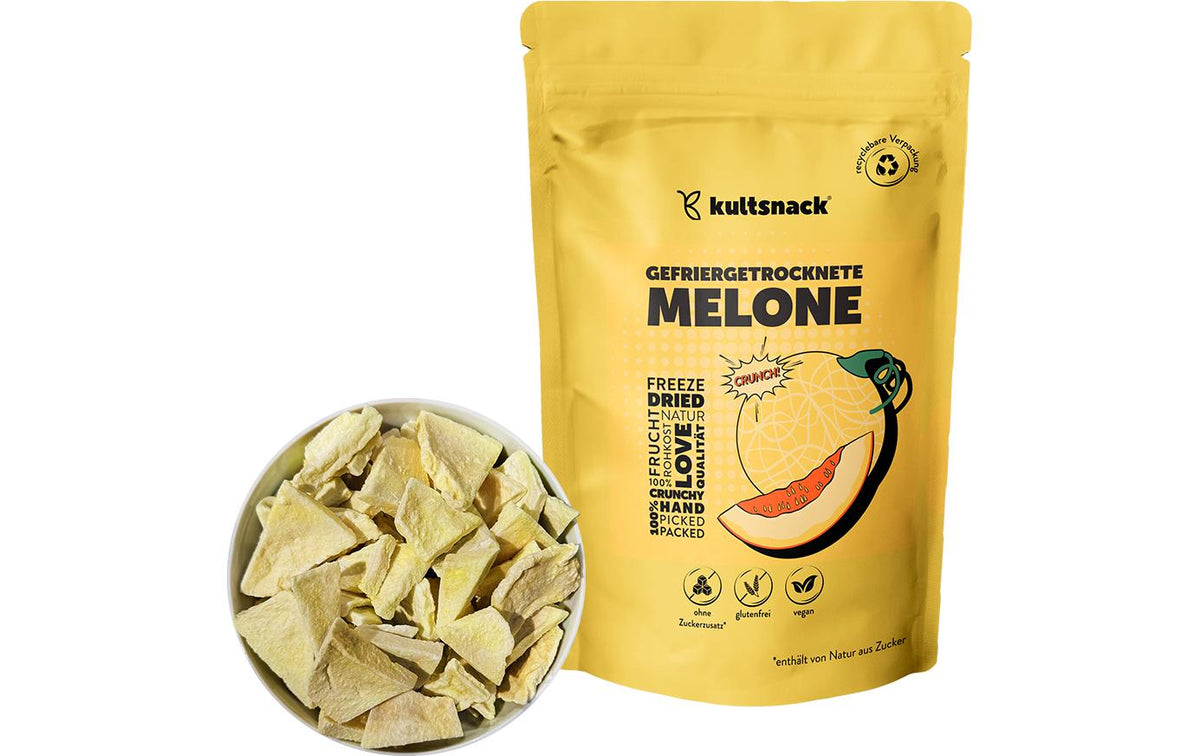 Kultsnack Gefriergetrocknete Melone – glutenfrei – 75 g