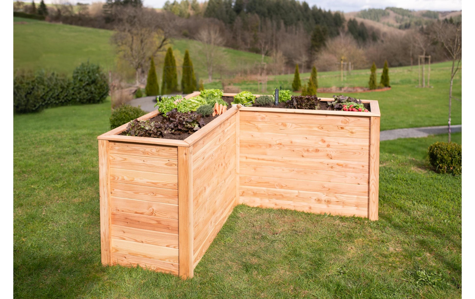 Westmann Klassik Hochbeet – 170,5 × 170,5 × 84 cm – Lärche