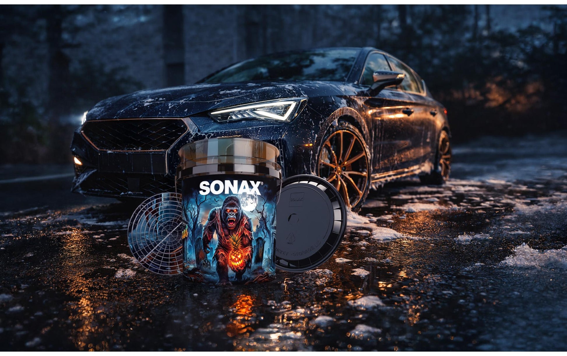 Sonax Set GritGuard HALLOWEEN Edition Reiniger – für Kunststoff – 20 l