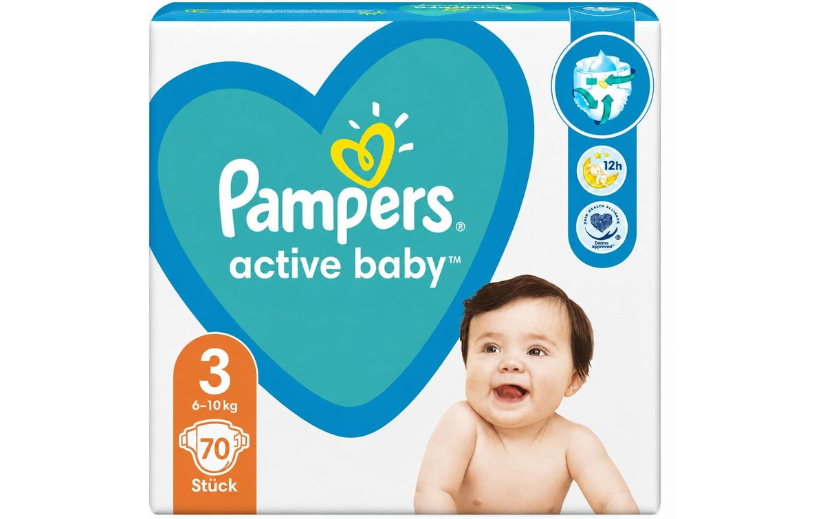 Pampers Active Baby Windeln Grösse 3 – 70 Stück
