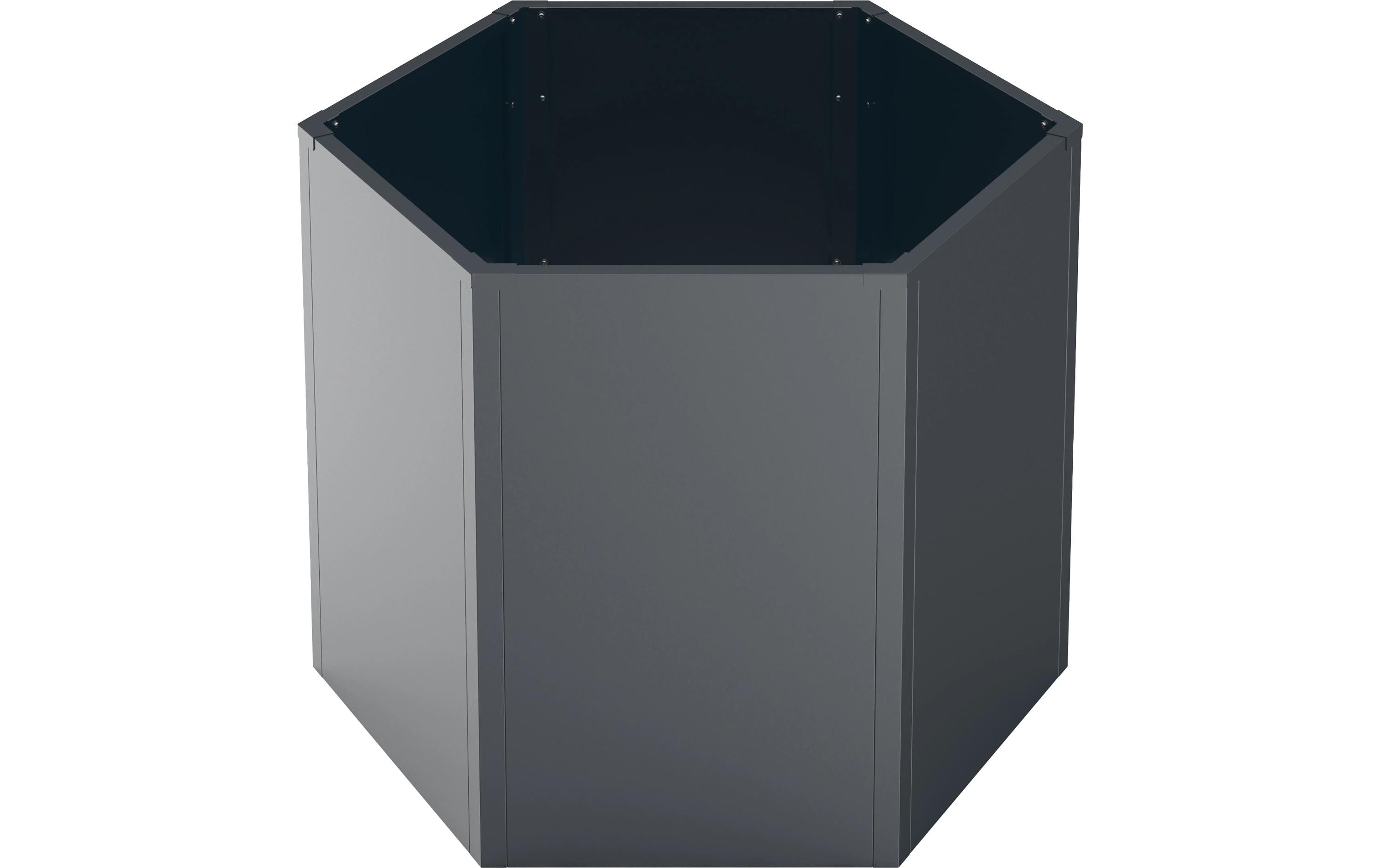 Westmann Varia77 Sechseckiges Hochbeet – 100 × 100 × 77 cm – Stahl, Anthrazit