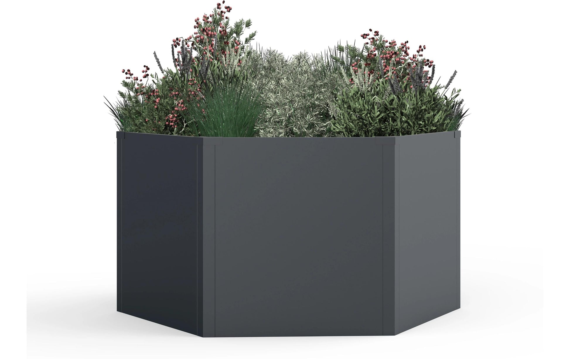 Westmann Hochbeet 6-eckig – 100 × 52 × 100 cm – Metall & Stahl, Anthrazit