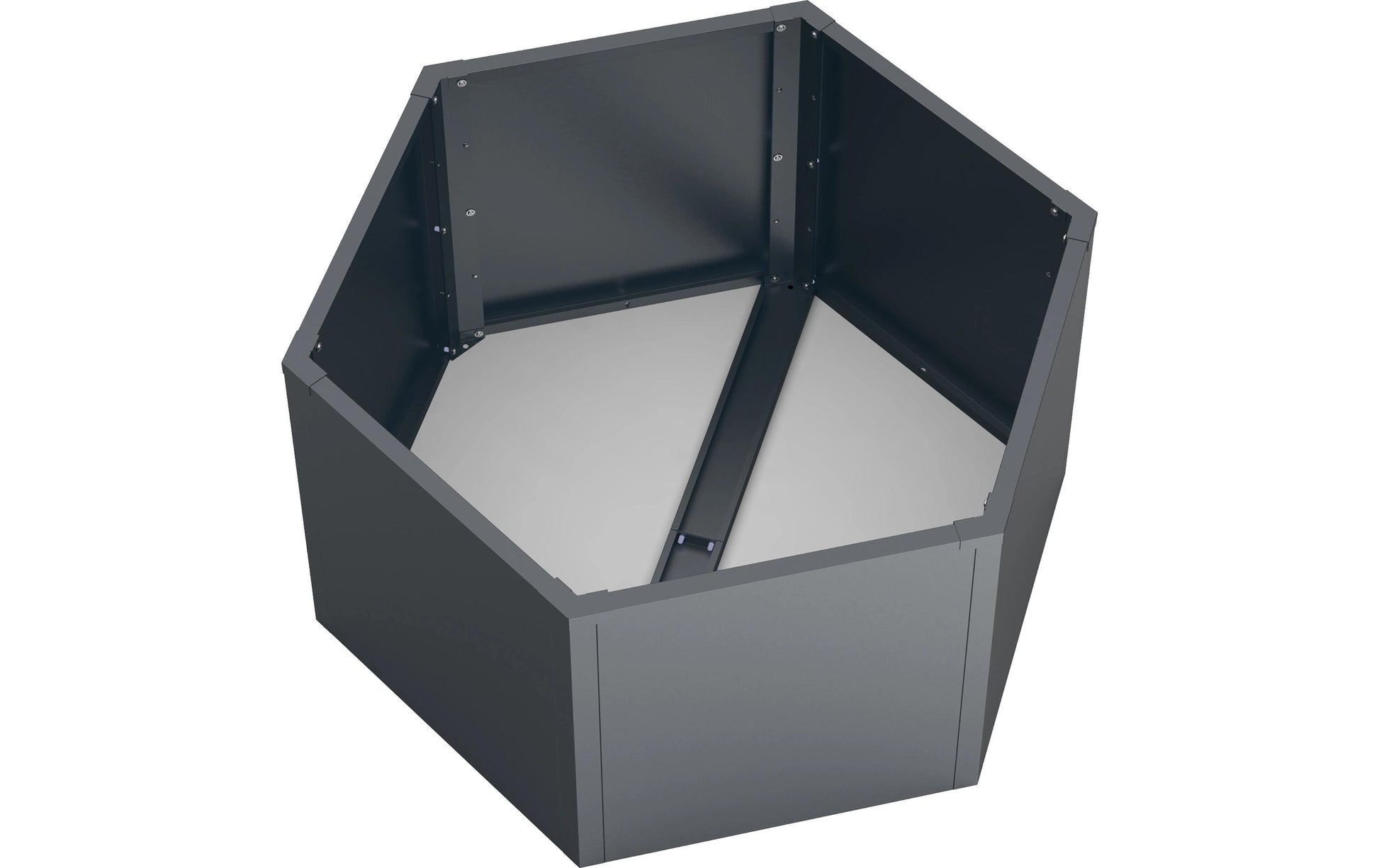 Westmann Hochbeet 6-eckig – 100 × 52 × 100 cm – Metall & Stahl, Anthrazit