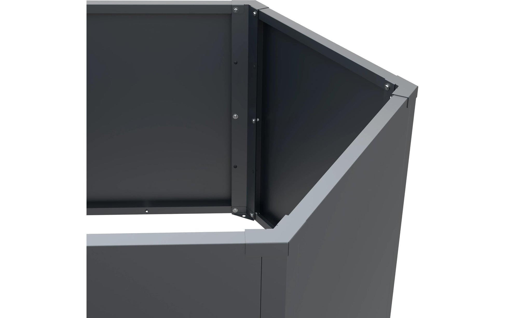 Westmann Varia Hochbeet 2er-Set 1000 × 520/770 × 1000 mm – Stahl – Anthrazit – 6-eckig