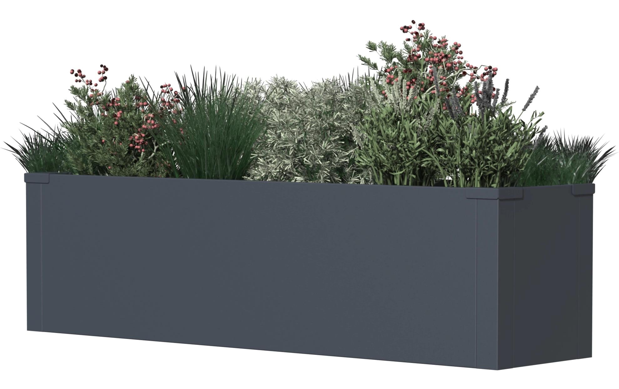 Westmann Pflanzkübel – 100 × 27 × 25 cm – Stahl