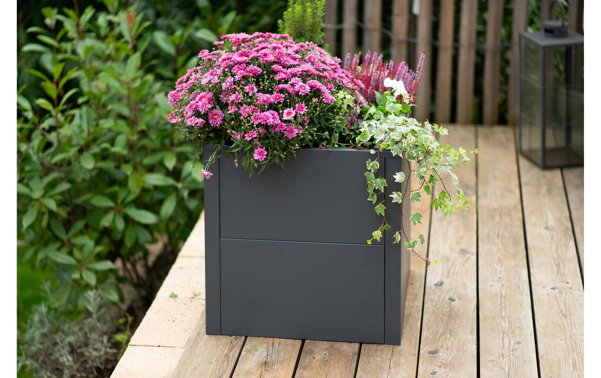 Westmann Pflanzkübel – 50 × 50 × 50 cm – Stahl, Anthrazit