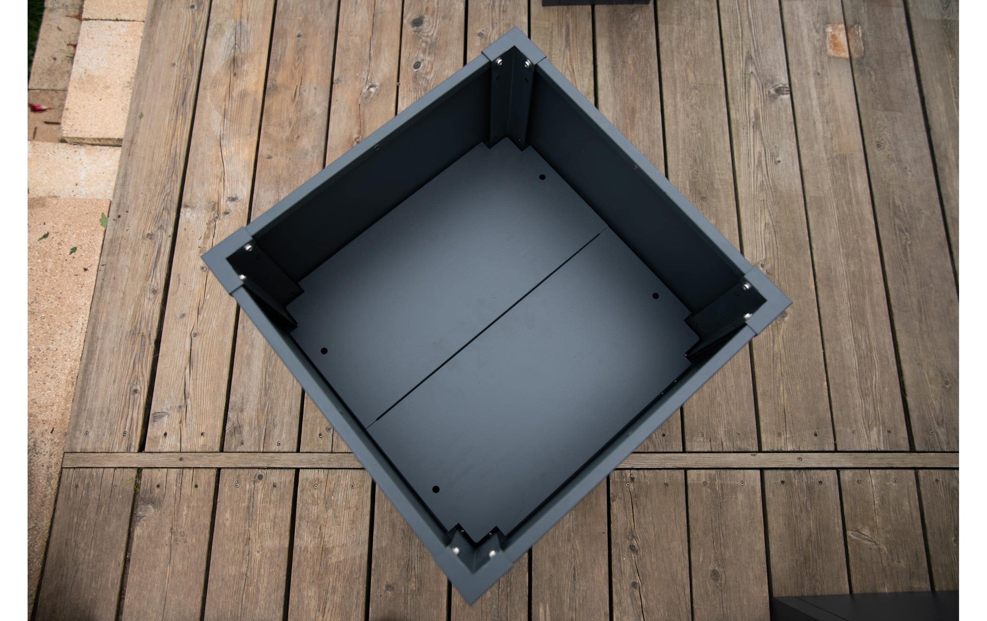Westmann Pflanzkübel – 50 × 50 × 50 cm – Stahl, Anthrazit