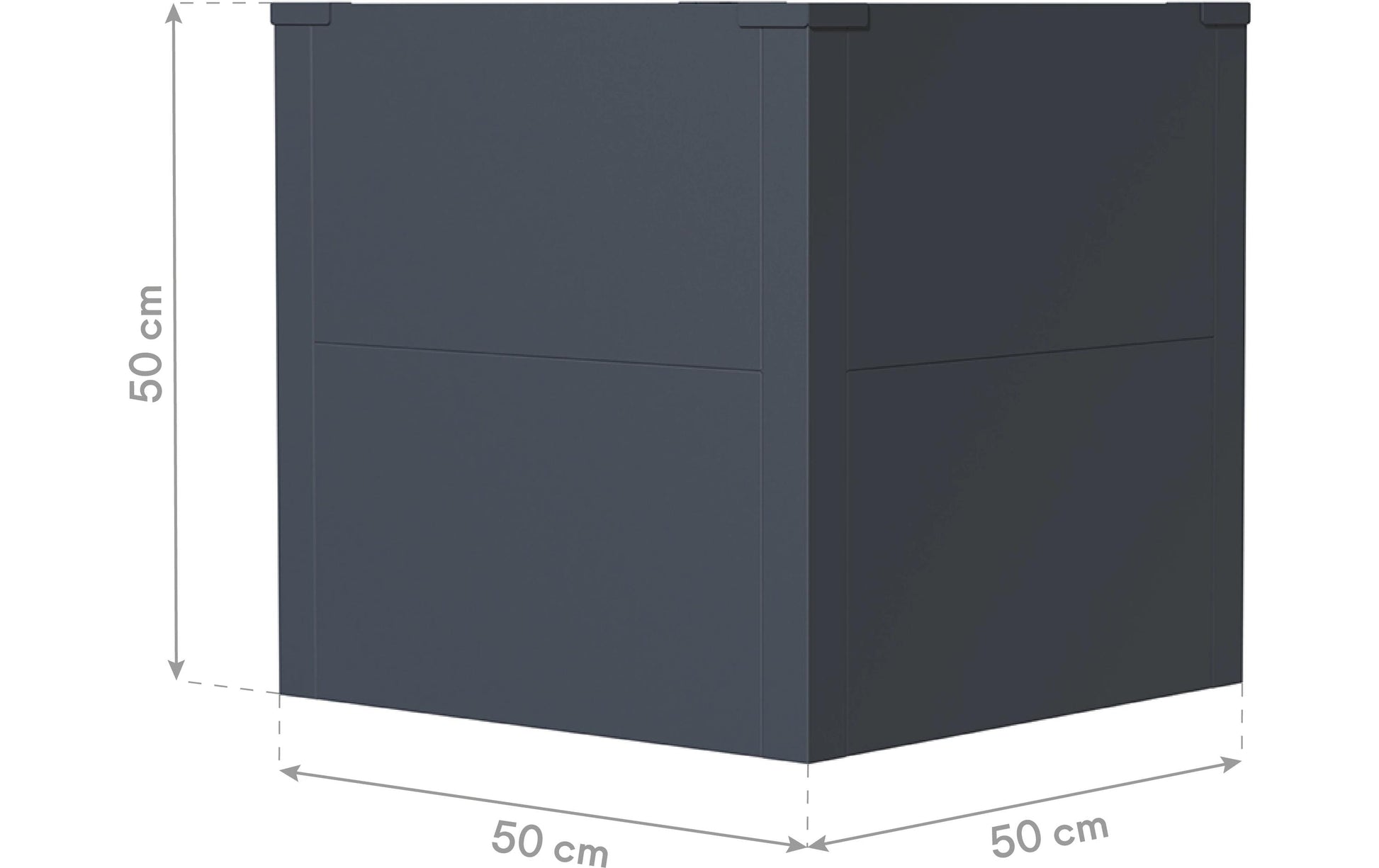 Westmann Pflanzkübel – 50 × 50 × 50 cm – Stahl, Anthrazit