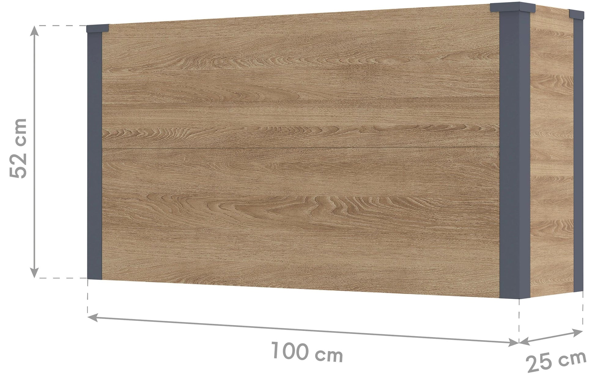 Westmann Talus L Pflanzkasten – 100 × 52 × 25 cm – Holz & Metall, Grau