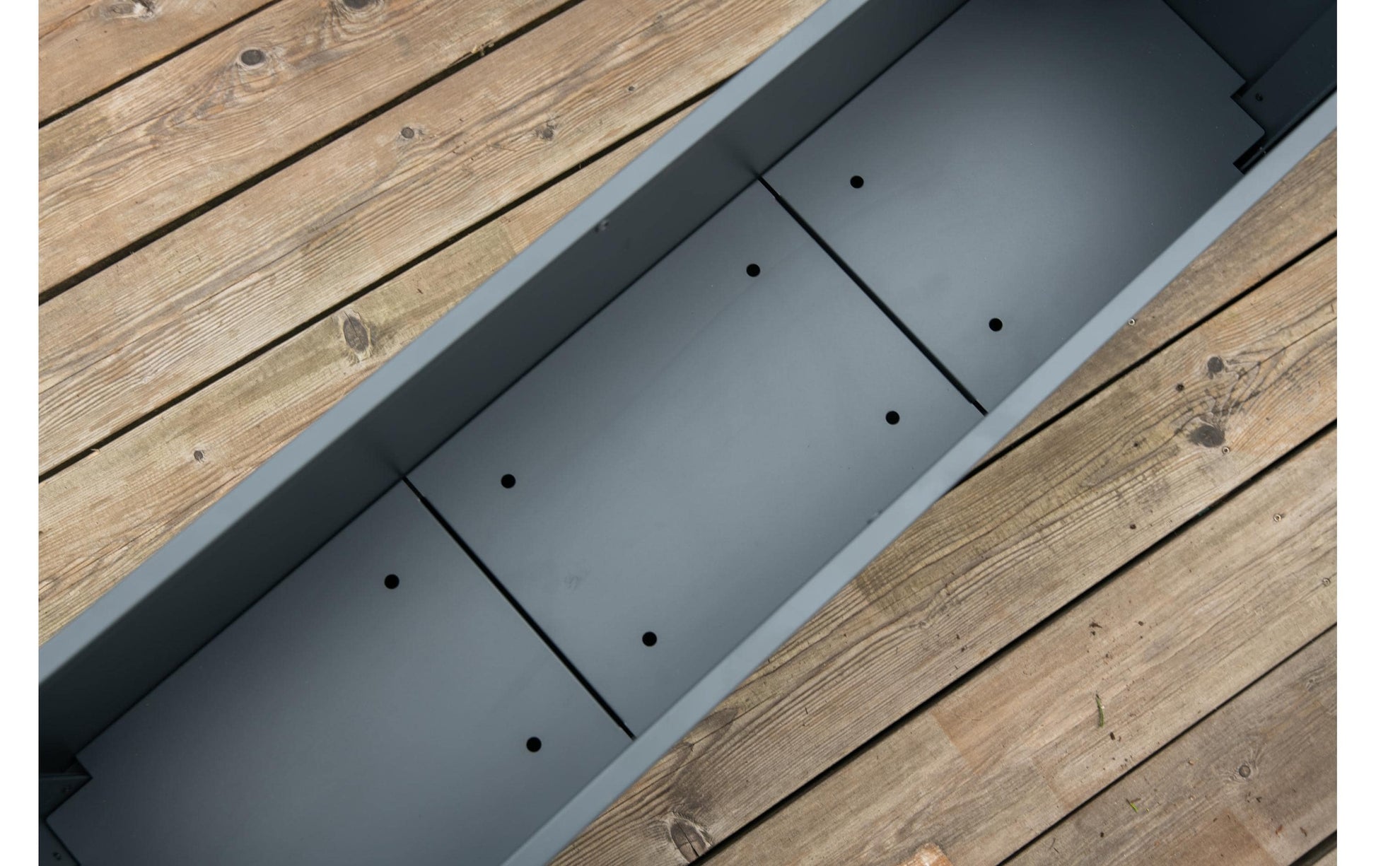 Westmann Talus L Pflanzkübel – 100 × 52 × 25 cm – Stahl, Anthrazit