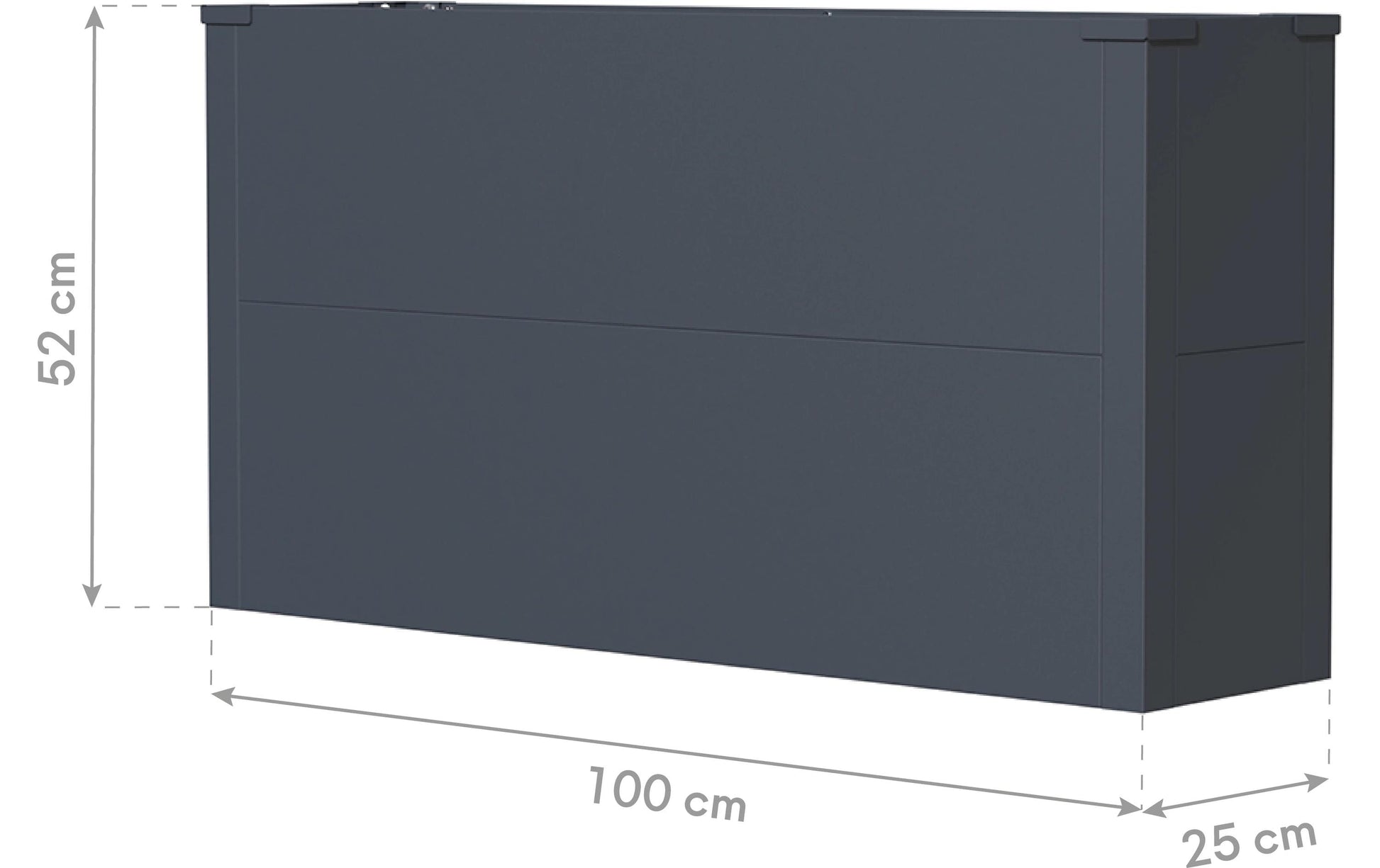Westmann Talus L Pflanzkübel – 100 × 52 × 25 cm – Stahl, Anthrazit