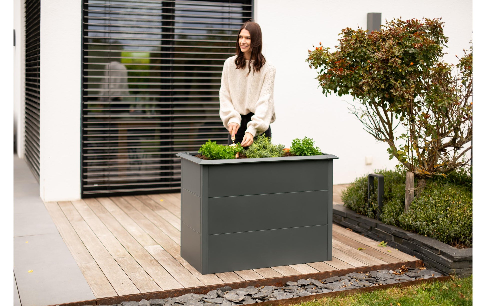 Westmann Primus M Hochbeet – 100 × 50 × 77 cm – Stahl, Anthrazit