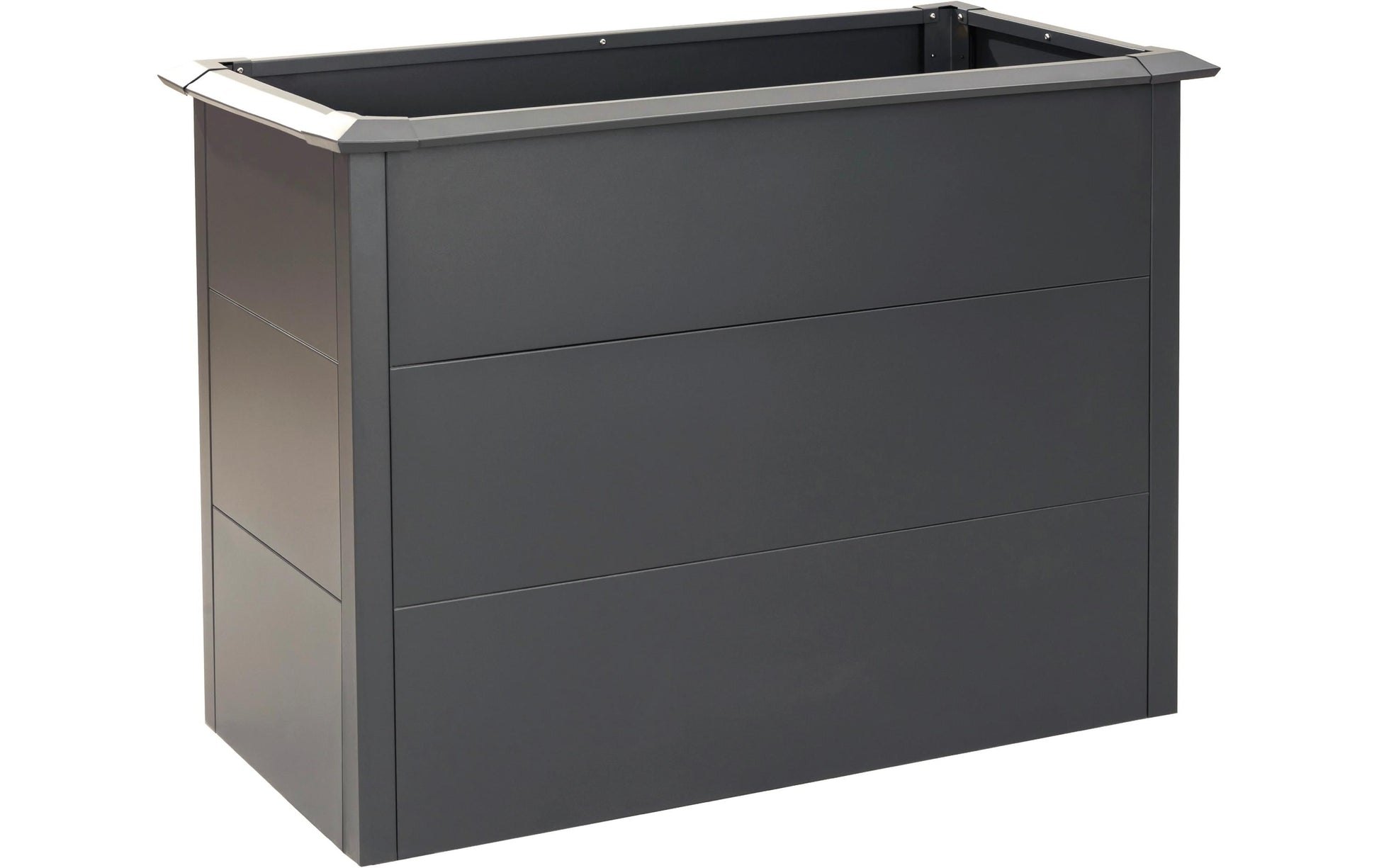 Westmann Hochbeet mit Frühbeetaufsatz – 100 × 113 × 50 cm – Stahl, Anthrazit