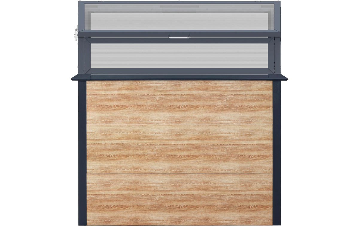 Westmann Hochbeet mit Frühbeetaufsatz – 100 × 113 × 50 cm – Stahl, Grau