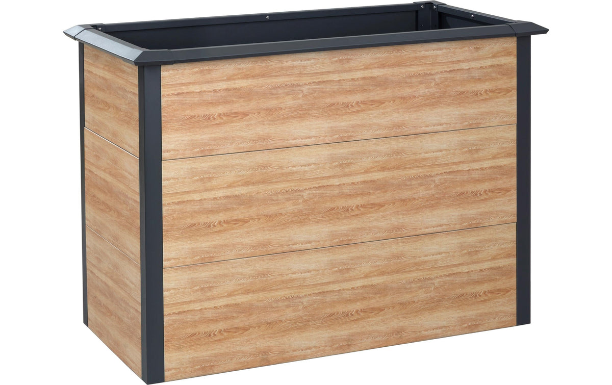 Westmann Hochbeet mit Frühbeetaufsatz – 100 × 113 × 50 cm – Stahl, Grau