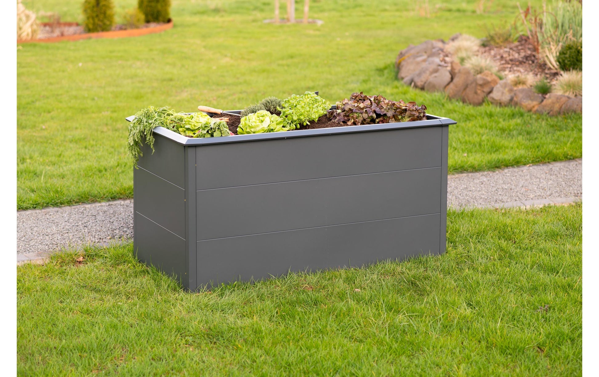 Westmann Hochbeet – 150 × 77 × 75 cm – Stahl, Anthrazit
