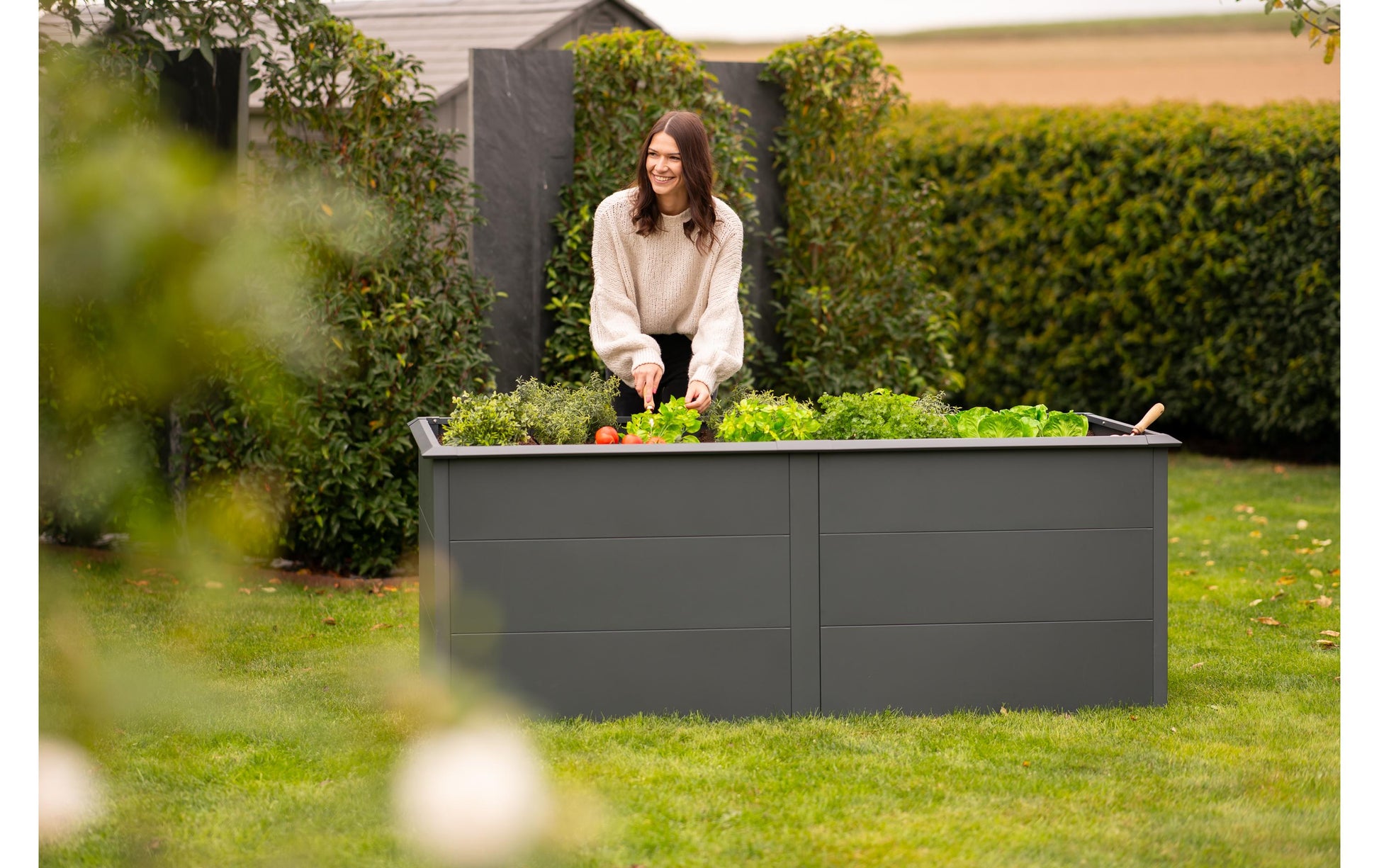 Westmann Primus XL Hochbeet 1540 l – Stahl – Anthrazit – 2000 × 770 × 1000 mm