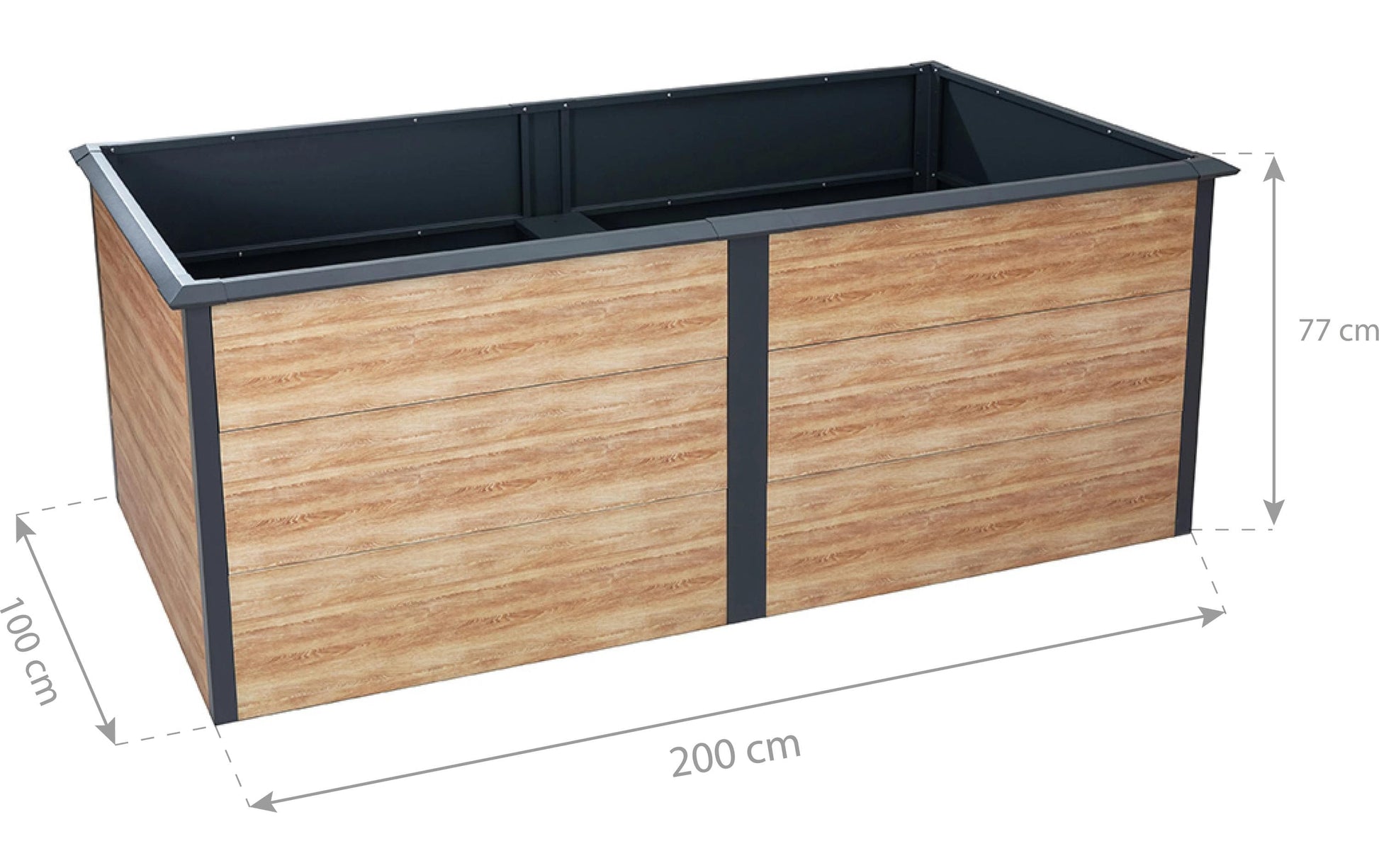 Westmann Primus-Multi XL Hochbeet – 200 × 77 × 100 cm – Metall & Stahl, mehrfarbig