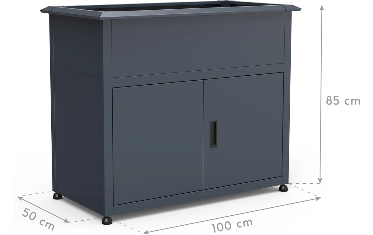 Westmann Plexa Hochbeet – 100 × 85 × 50 cm – Metall & Stahl, Anthrazit