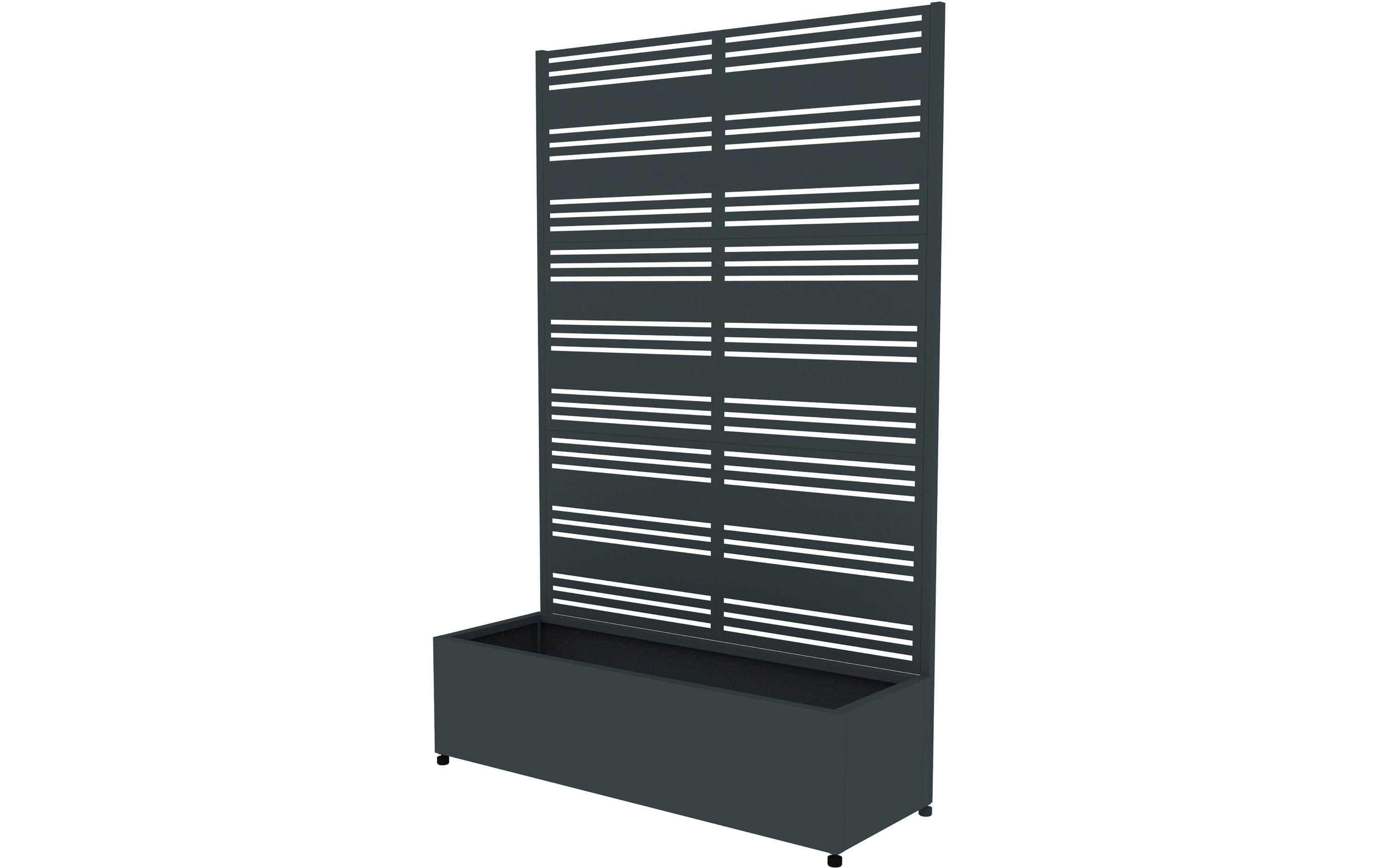 Westmann Dekora 2 Pflanzkasten – 120 × 184 × 42,5 cm – Stahl, Anthrazit