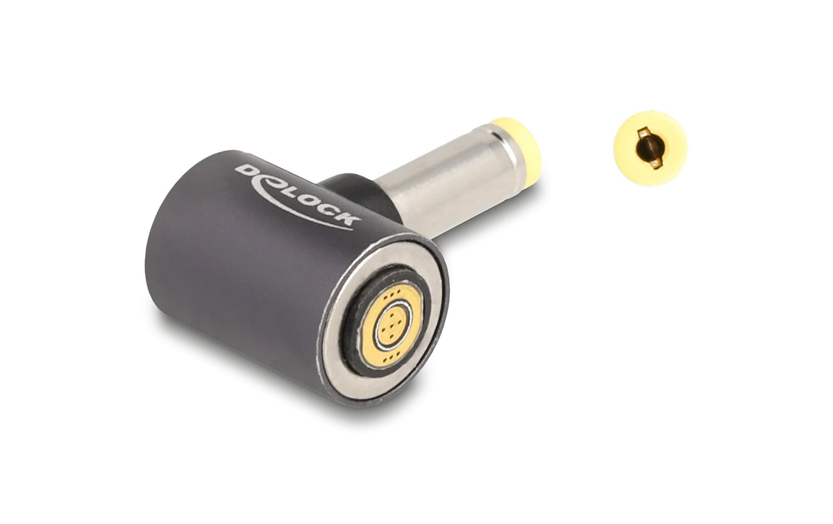 DeLOCK Adapter HP 4,8 × 1,7 mm zu 8-Pin – 20 V, 3 A – für HP 4,8 × 1,7 mm Buchse – Anthrazit