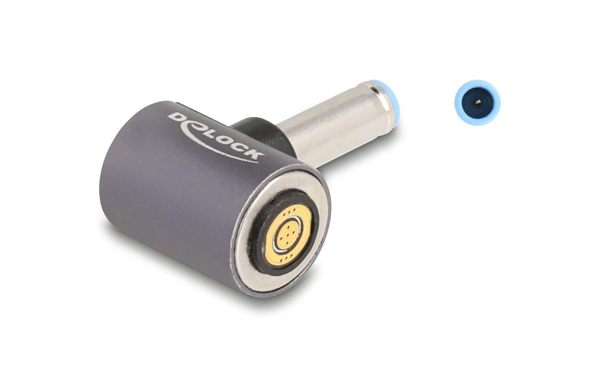 DeLOCK Adapter HP 4,5 × 3,0 mm zu magnetischem 8-Pin – 20 V, 3 A – für HP-Notebooks – Anthrazit