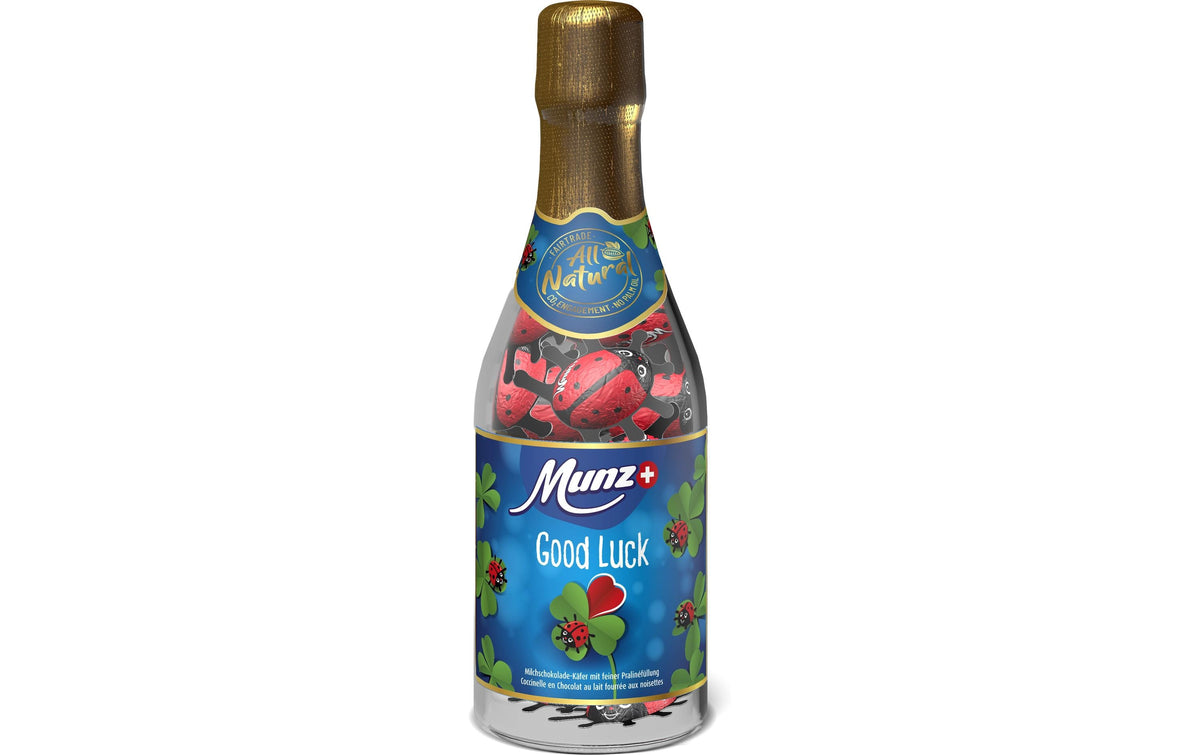 Munz Glückskäfer Schokolade – Milchschokolade mit Pralinéfüllung, glutenfrei – 150 g
