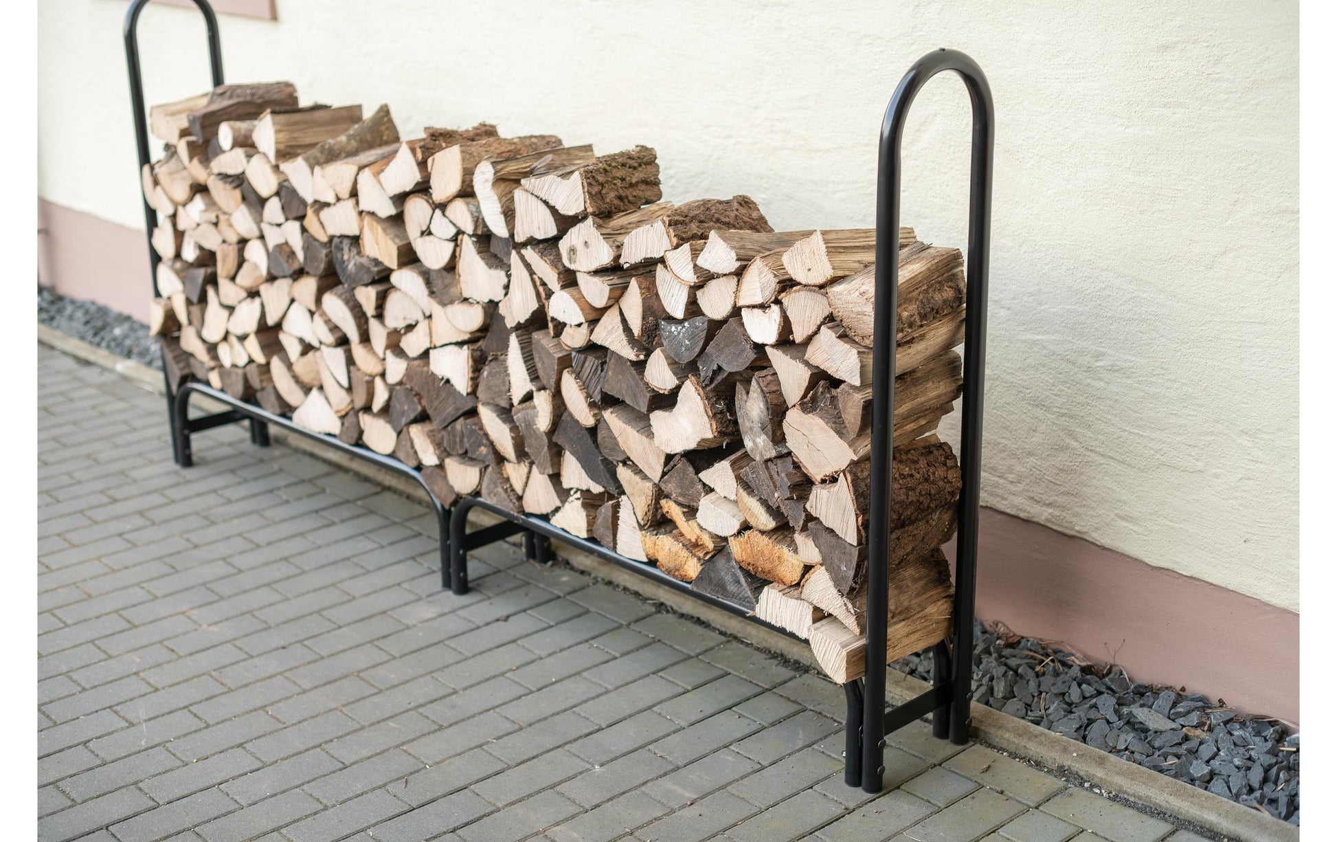 ShelterLogic Kaminholzregal mit Abdeckung – 244 × 25 × 118 cm – 1000 kg – Stahl