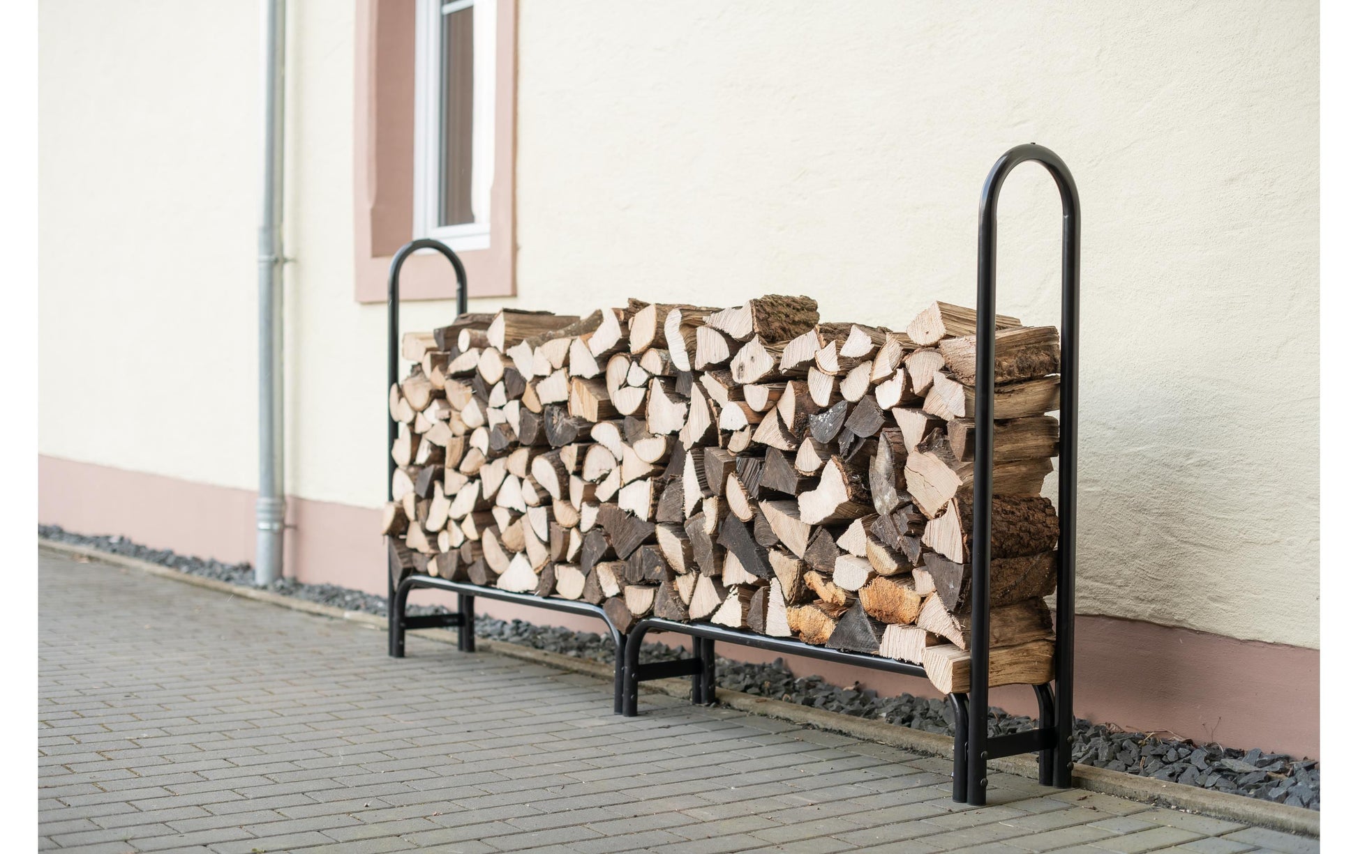 ShelterLogic Kaminholzregal mit Abdeckung – 244 × 25 × 118 cm – 1000 kg – Stahl