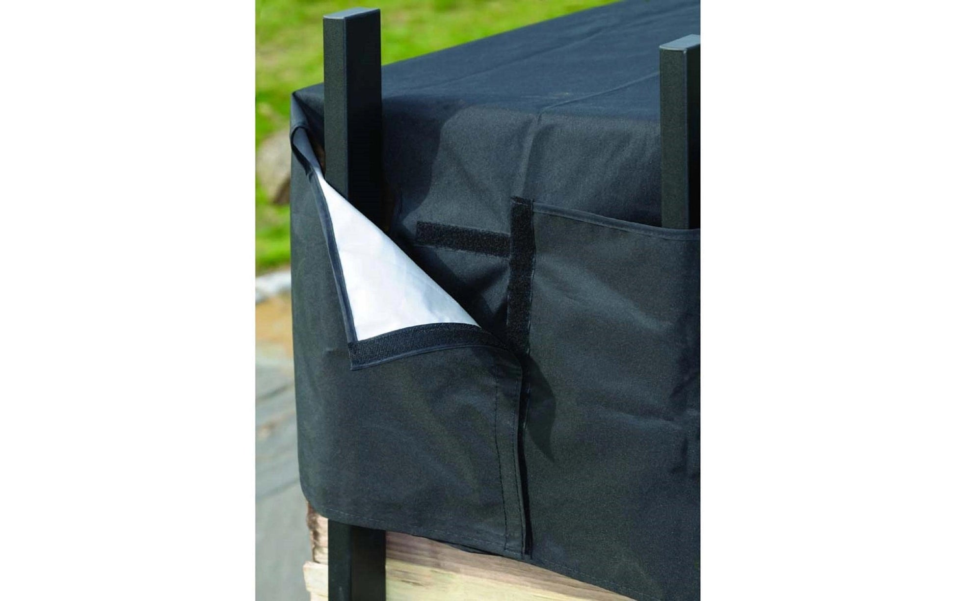 ShelterLogic Kaminholzregal mit Abdeckung – Stahl/Polyester – 1200 × 1189 × 360 mm